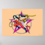 Wonder Woman Star Background Poster