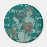 Wonder Woman Text Background Fridge Magnets