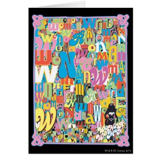 Wonder Woman Text Collage Card