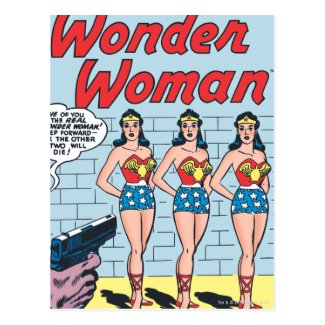 Wonder Woman Triple Identity Postcard