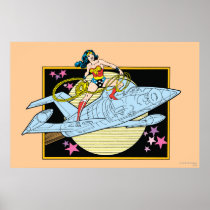Wonder Woman with Jet Poster