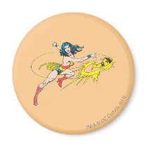 Wonder WomanThrows Crown Refrigerator Magnet