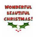 Natal bonito maravilhoso t - shirts