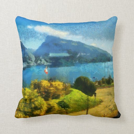 Zazzle - Pillow - Wonderful lake landscape in Switzerland