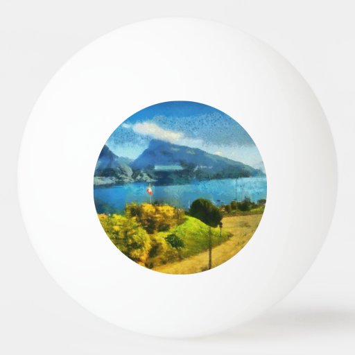 Zazzle - Ping Pong Ball - Wonderful lake landscape in Switzerland