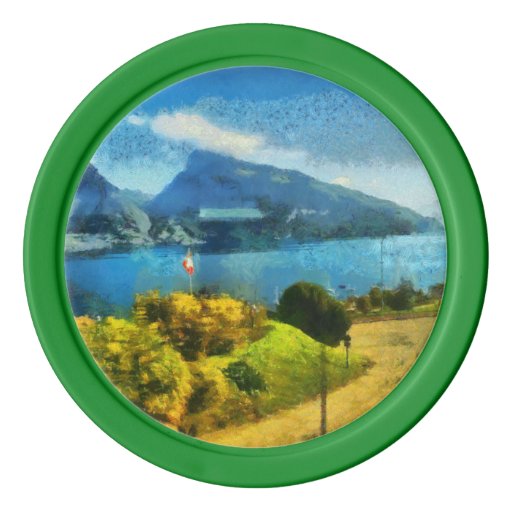 Zazzle - Poker chips - Wonderful lake landscape in Switzerland