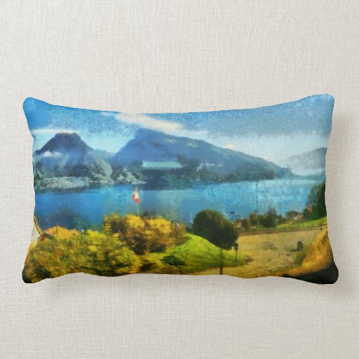 Zazzle - Throw pillow - Wonderful lake landscape in Switzerland