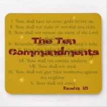 Wonderful mousepad with Ten Commandments.