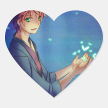 wonderful night heart stickers