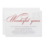 WONDERFUL YEARS | WEDDING ANNIVERSARY INVITIATION PERSONALIZED ANNOUNCEMENT