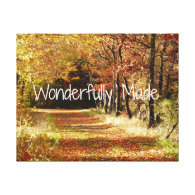 Wonderfully Made Bible Verse Quote Gallery Wrap Canvas