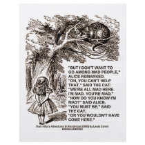 Wonderland Alice Go Among Mad People Quote Personalized Flyer