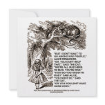 Wonderland Alice Go Among Mad People Quote Custom Announcements