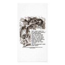 Wonderland Alice Go Among Mad People Quote photo cards