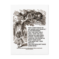 Wonderland Alice Go Among Mad People Quote Post Card