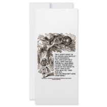Wonderland Alice Go Among Mad People Quote Personalized Rack Card