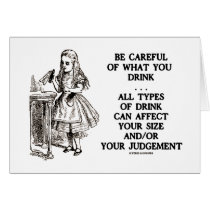 Wonderland Be Careful What You Drink (Alice) Greeting Cards