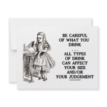 Wonderland Be Careful What You Drink (Alice) Invitation