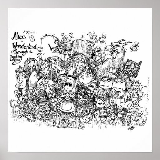 Wonderland Characters Poster