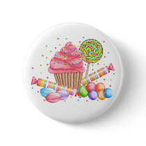 Wonderland Cupcake Candy Lollipop Sweet Tarts Pinback Buttons