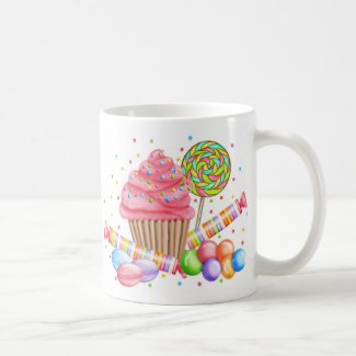 Wonderland Cupcake Candy Lollipop Sweet Tarts Mugs