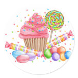 Wonderland Cupcake Candy Lollipop Sweet Tarts Stickers