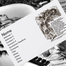 Wonderland Don't Want To Go Among Mad People Alice Business Card Templates