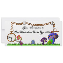 Wonderland Easter Egg Hunt Invite invitations