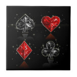 Wonderland Jewel Card Suits Ceramic Tile