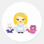 Wonderland Round Stickers