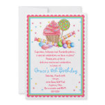 Wonderland Sweet Shop Cupcake Candy invitation