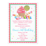 Wonderland Sweet Shop Cupcake Candy invitation