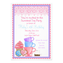 Wonderland Tea Party Birthday Invitations invitations