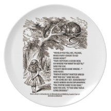 Wonderland Which Way I Ought To Go From Here Party Plates