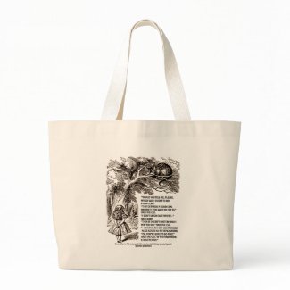 Wonderland Which Way I Ought To Go Quote bag