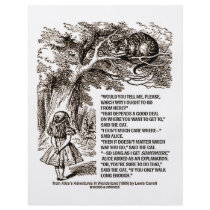 Wonderland Which Way I Ought To Go Quote Personalized Flyer