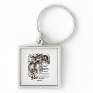Wonderland Which Way I Ought To Go Quote keychain