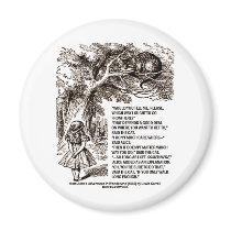 Wonderland Which Way I Ought To Go Quote Refrigerator Magnet