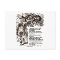 Wonderland Which Way I Ought To Go Quote postcards by wordsunwords Wonderland Which Way I Ought To Go Quote postcards