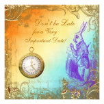 Wonderland White Rabbit Baby Shower Tea Party Invite