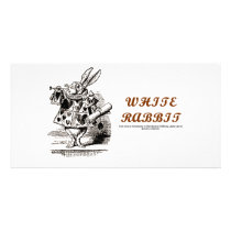 Wonderland White Rabbit photo cards by wordsunwords Wonderland White Rabbit photo cards