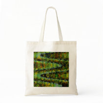 Wonderlands - Dark Green Lagoons Tote Bags