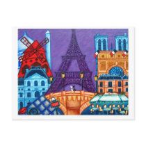 Wonders of Paris Post Card postcards by LisaLorenzPaintings Wonders of Paris Post Card postcards