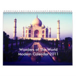 Wonders of The World Modern Calendar 2011