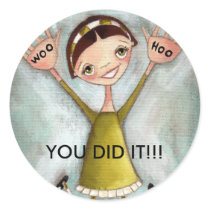 Woo Hoo Girl - Stickers by DudaDaze Woo Hoo Girl - Stickers