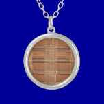 WOOD046 RED CHERRYWOOD WOOD FLOORING TEXTURED BACK necklaces