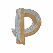 Wood Alphabet P embroidered shirts by ZazzleEmbroidery Wood Alphabet P embroidered shirts