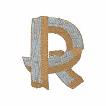 Wood Alphabet R embroidered shirts by ZazzleEmbroidery Wood Alphabet R embroidered shirts