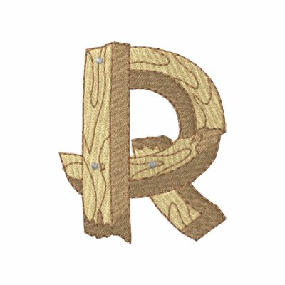 Wood Alphabet R Polo Shirt Wood Alphabet R Polo Shirt