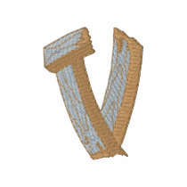 Wood Alphabet V embroidered shirts by ZazzleEmbroidery Wood Alphabet V embroidered shirts